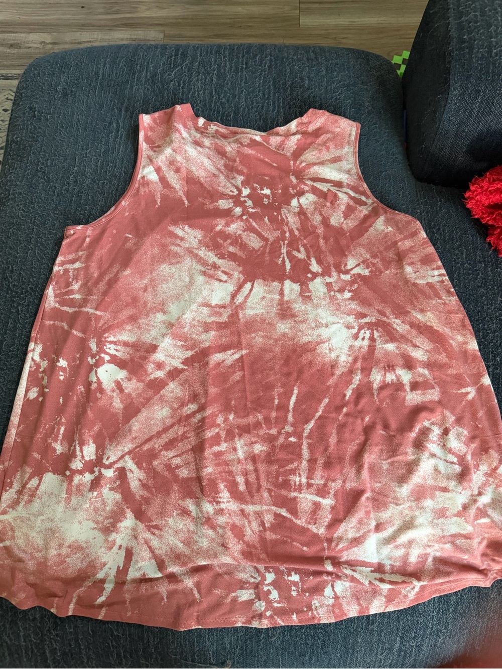 LuLaRoe Coral-pinkish Tie-Dye Sleeveless Tank Top